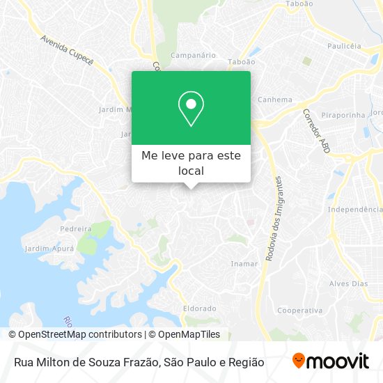 Rua Milton de Souza Frazão mapa