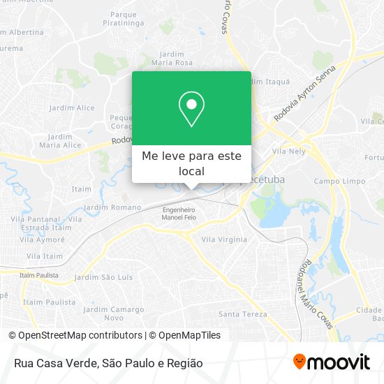 Rua Casa Verde mapa
