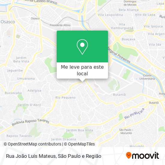 Rua João Luís Mateus mapa