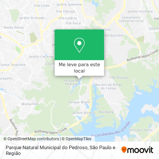 Parque Natural Municipal do Pedroso mapa