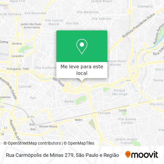 Rua Carmópolis de Minas 279 mapa