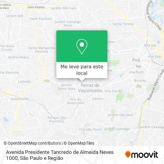 Avenida Presidente Tancredo de Almeida Neves 1000 mapa