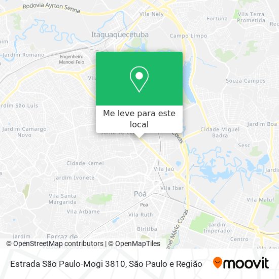 Estrada São Paulo-Mogi 3810 mapa