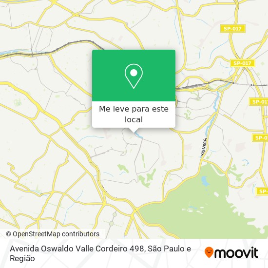 Avenida Oswaldo Valle Cordeiro 498 mapa