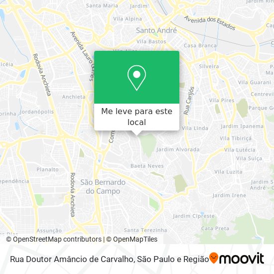 Rua Doutor Amâncio de Carvalho mapa