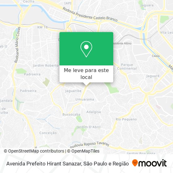 Avenida Prefeito Hirant Sanazar mapa