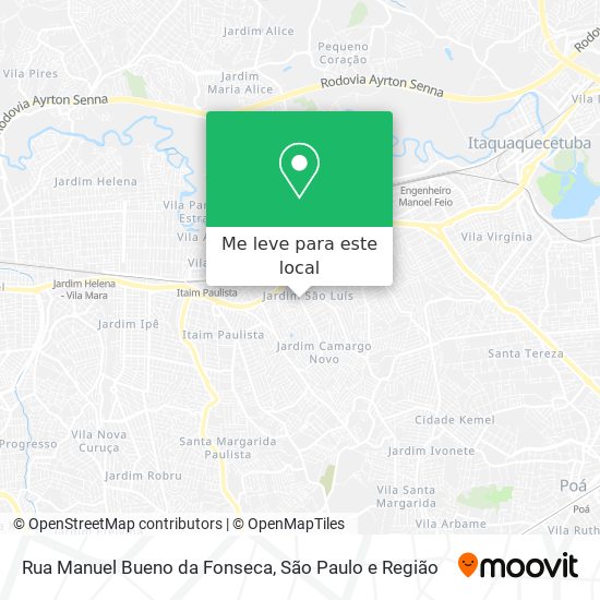Rua Manuel Bueno da Fonseca mapa
