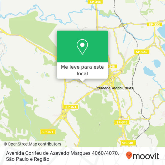 Avenida Corifeu de Azevedo Marques 4060 / 4070 mapa