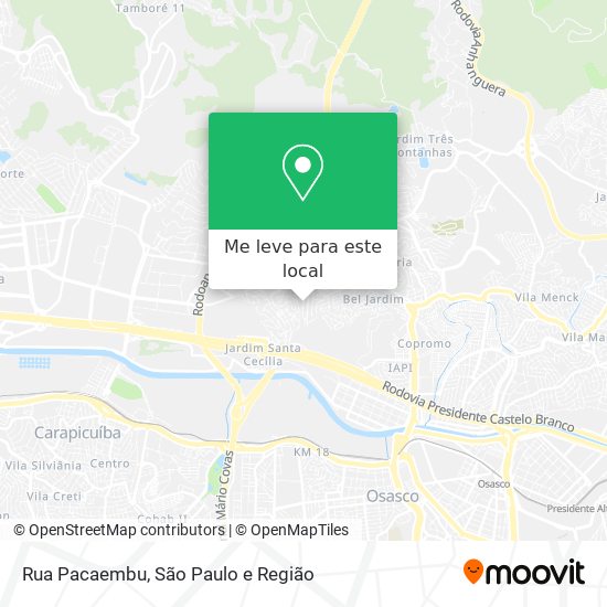 Rua Pacaembu mapa