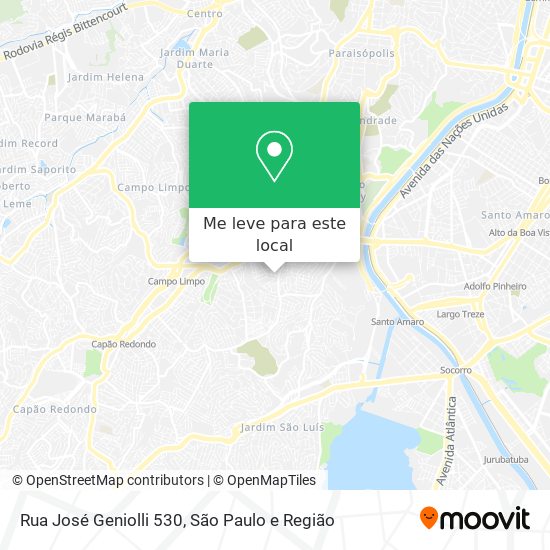 Rua José Geniolli 530 mapa