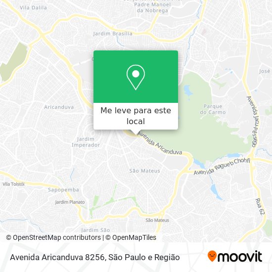 Avenida Aricanduva 8256 mapa