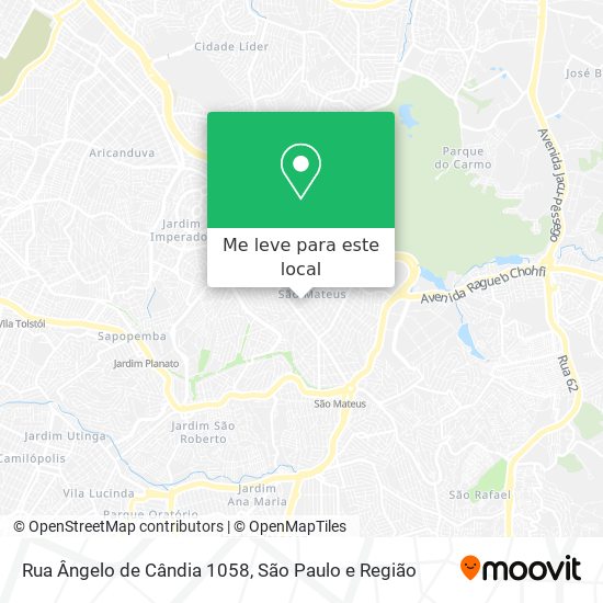 Rua Ângelo de Cândia 1058 mapa