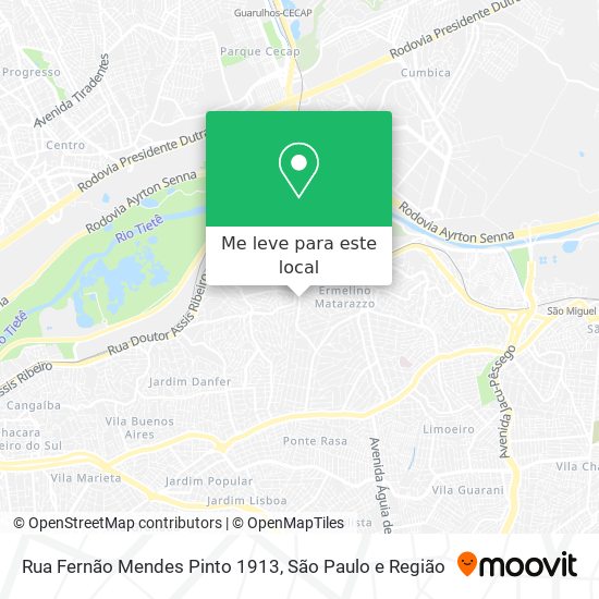 Rua Fernão Mendes Pinto 1913 mapa