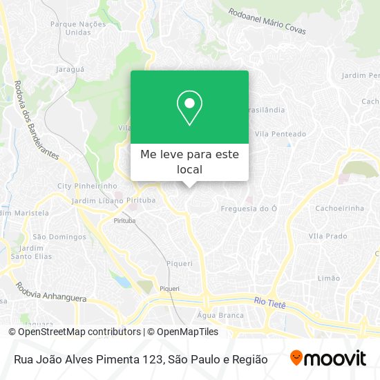 Rua João Alves Pimenta 123 mapa
