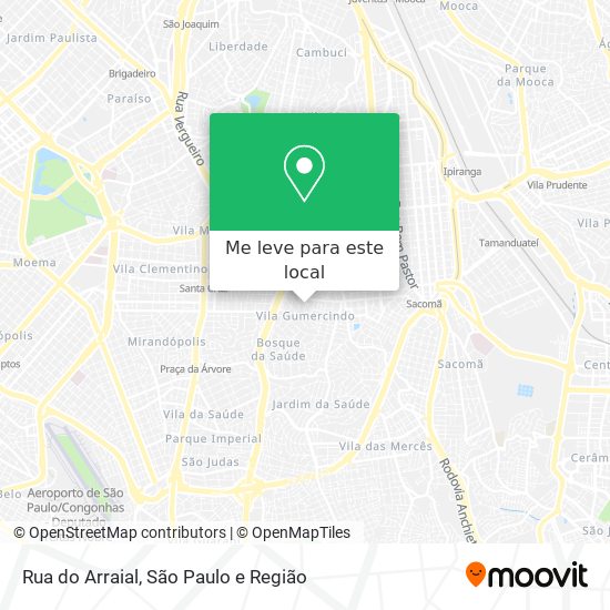 Rua do Arraial mapa