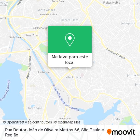 Rua Doutor João de Oliveira Mattos 66 mapa