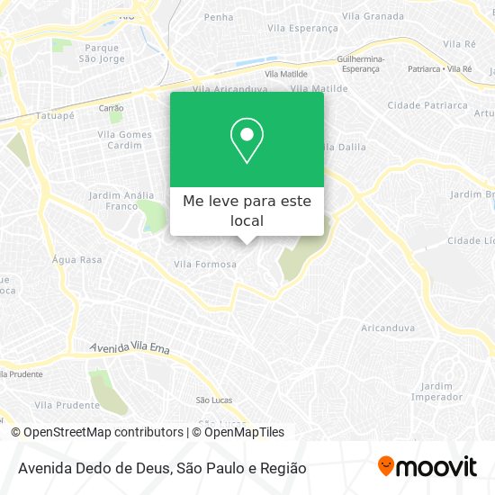 Avenida Dedo de Deus mapa