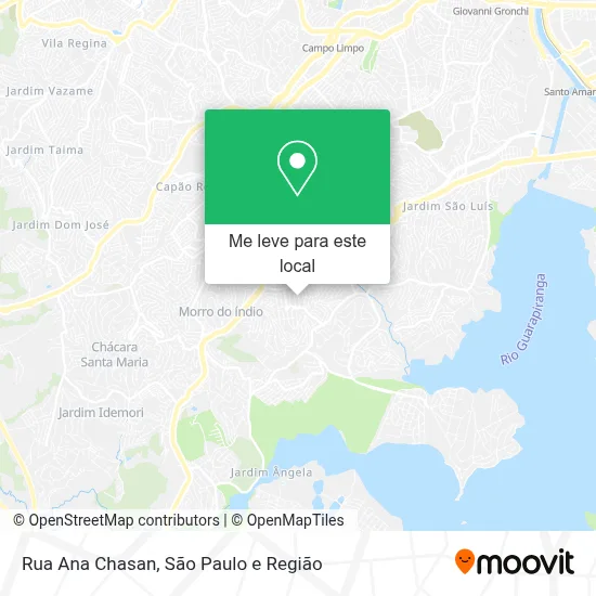 Rua Ana Chasan mapa