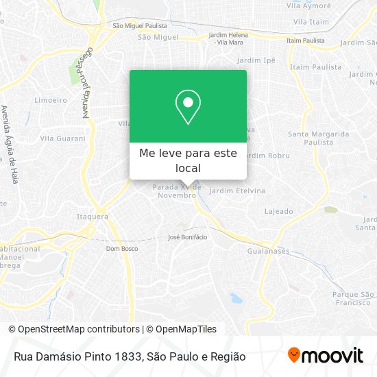 Rua Damásio Pinto 1833 mapa