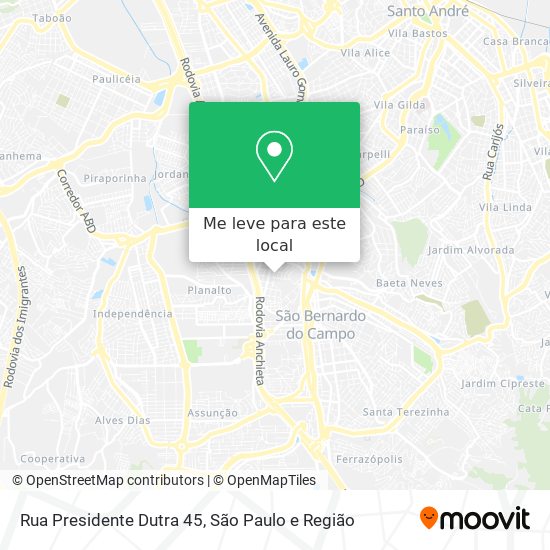 Rua Presidente Dutra 45 mapa