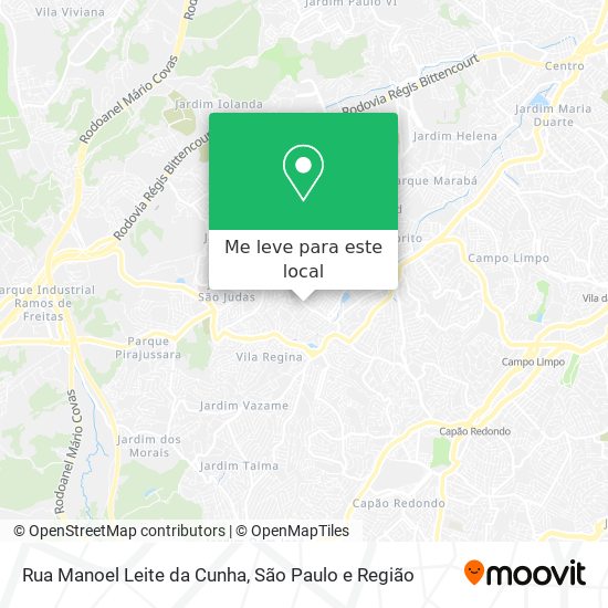 Rua Manoel Leite da Cunha mapa