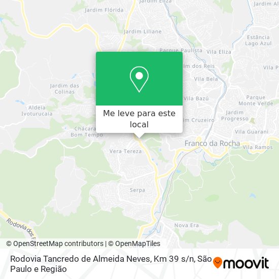 Rodovia Tancredo de Almeida Neves, Km 39 s / n mapa