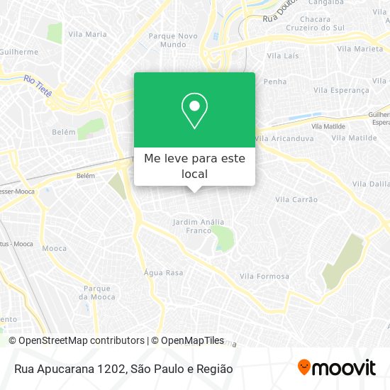 Rua Apucarana 1202 mapa