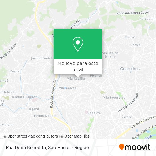 Rua Dona Benedita mapa