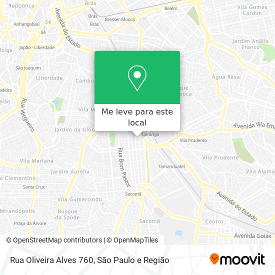 Rua Oliveira Alves 760 mapa