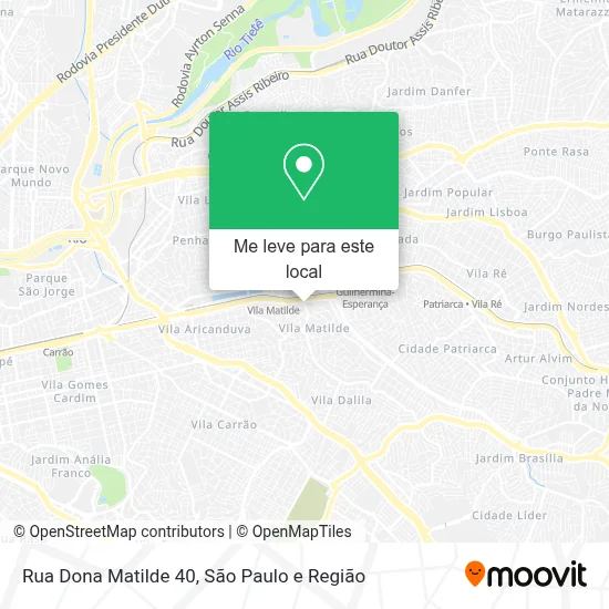 Rua Dona Matilde 40 mapa