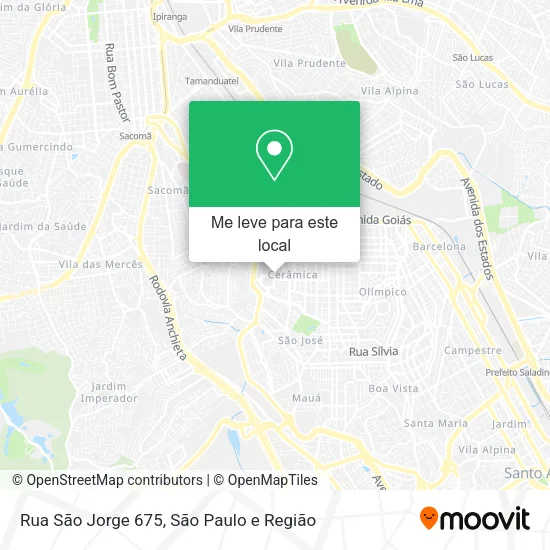 Rua São Jorge 675 mapa