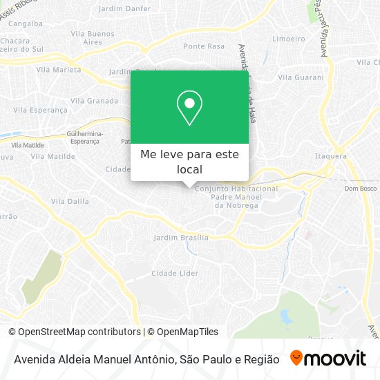 Avenida Aldeia Manuel Antônio mapa