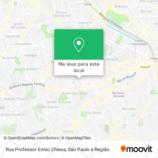 Rua Professor Ennio Chiesa mapa