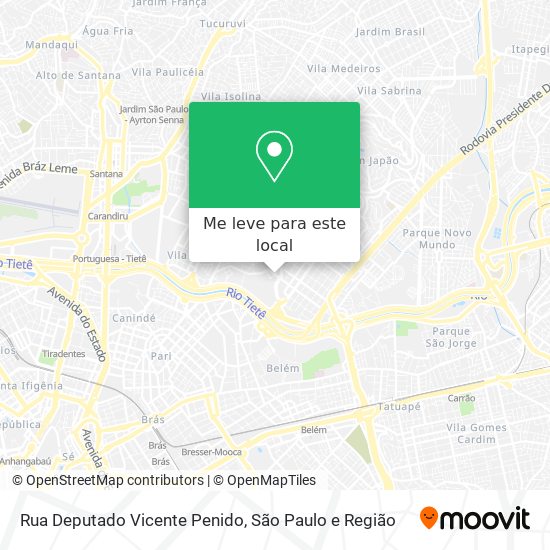 Rua Deputado Vicente Penido mapa