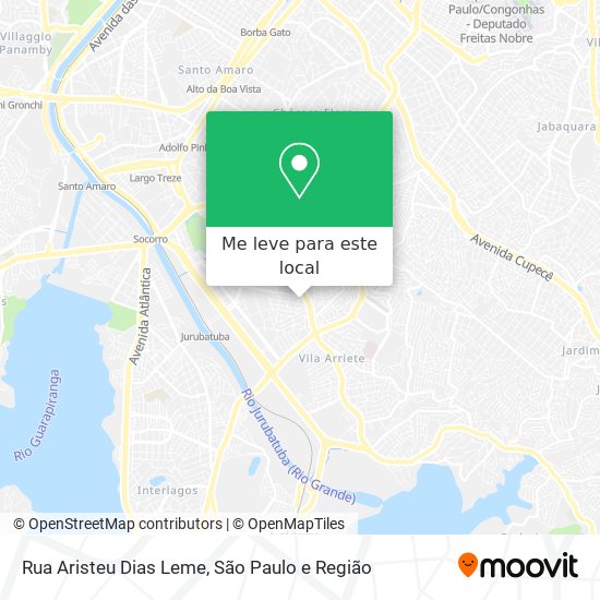 Rua Aristeu Dias Leme mapa