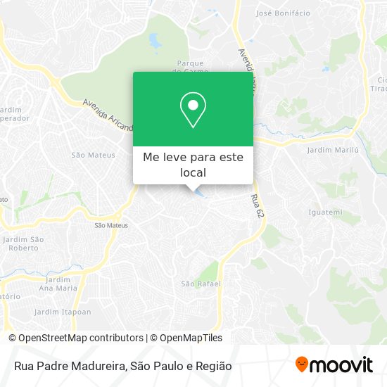 Rua Padre Madureira mapa