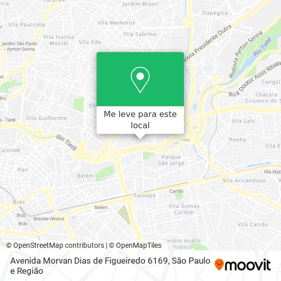 Avenida Morvan Dias de Figueiredo 6169 mapa