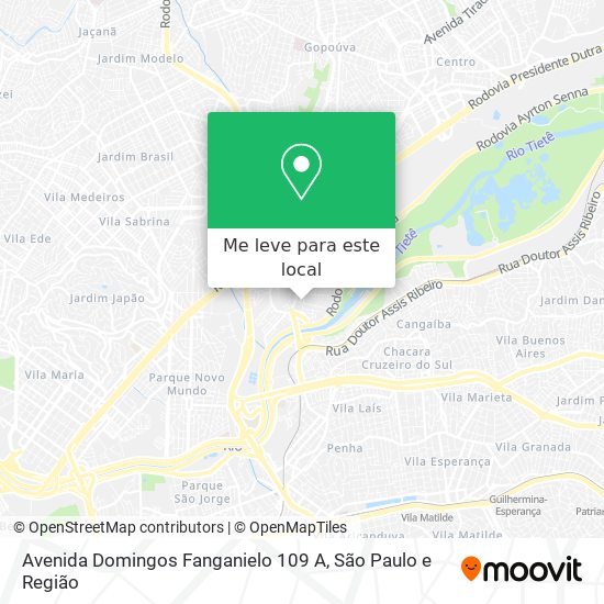 Avenida Domingos Fanganielo 109 A mapa