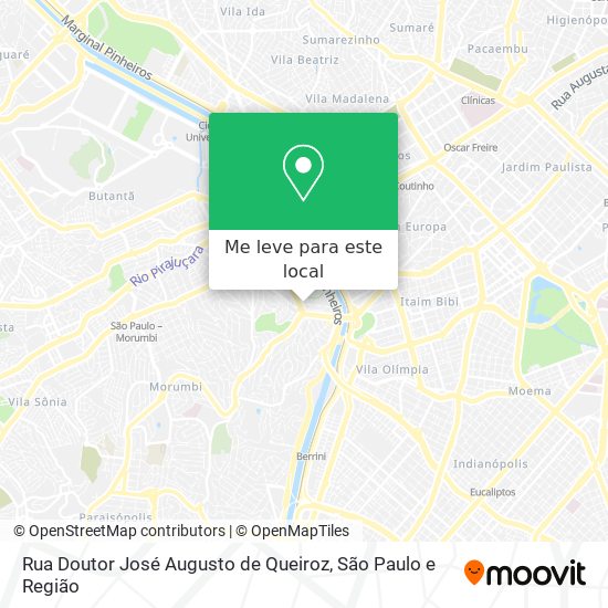 Rua Doutor José Augusto de Queiroz mapa