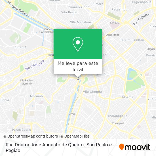 Rua Doutor José Augusto de Queiroz mapa