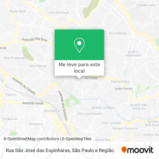 Rua São José das Espinharas mapa