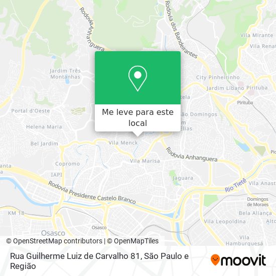 Rua Guilherme Luiz de Carvalho 81 mapa