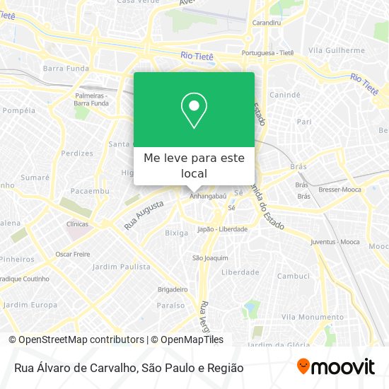 Rua Álvaro de Carvalho mapa