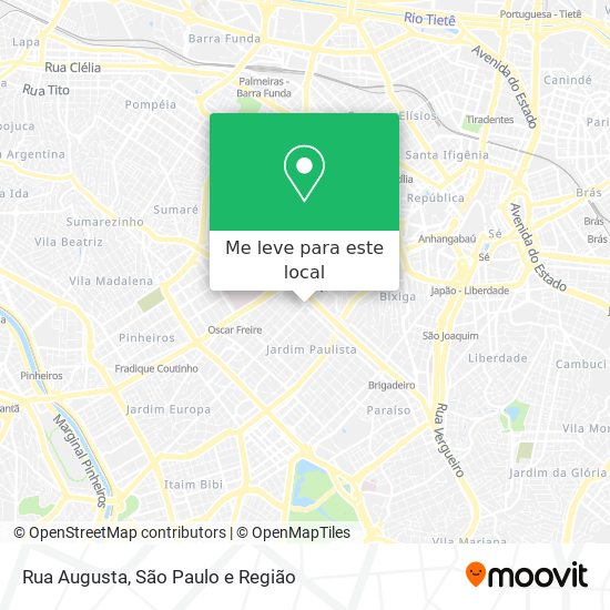 Rua Augusta mapa