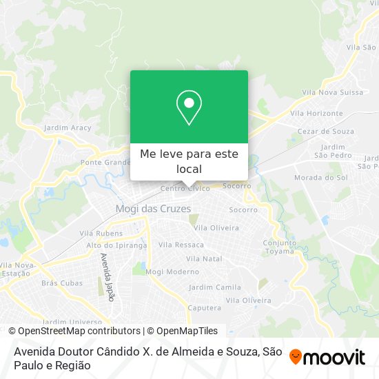 Avenida Doutor Cândido X. de Almeida e Souza mapa