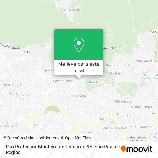 Rua Professor Monteiro de Camargo 98 mapa