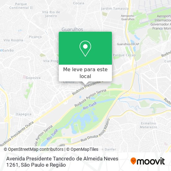 Avenida Presidente Tancredo de Almeida Neves 1261 mapa