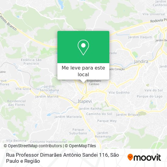 Rua Professor Dimarães Antônio Sandei 116 mapa