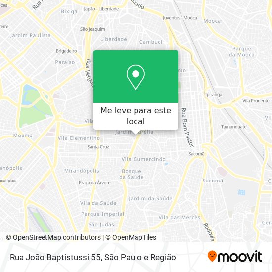 Rua João Baptistussi 55 mapa