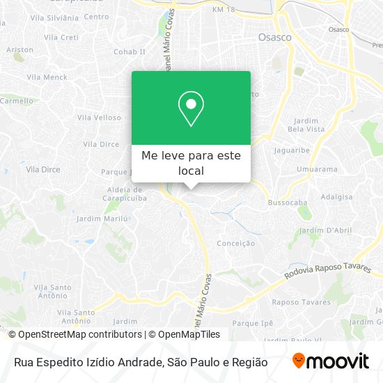 Rua Espedito Izídio Andrade mapa